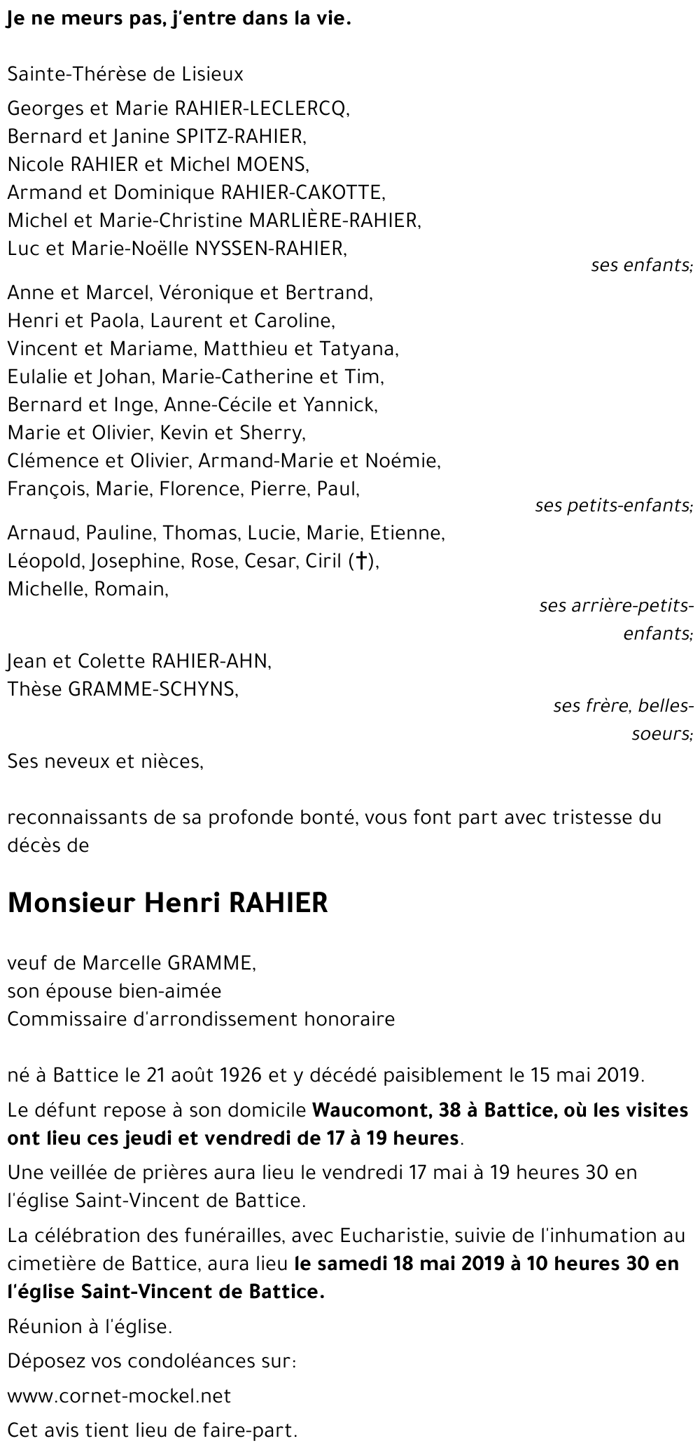 Henri RAHIER
