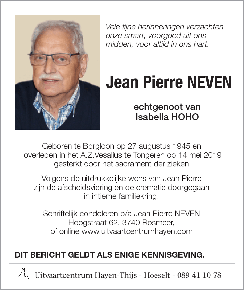 Jean Pierre NEVEN