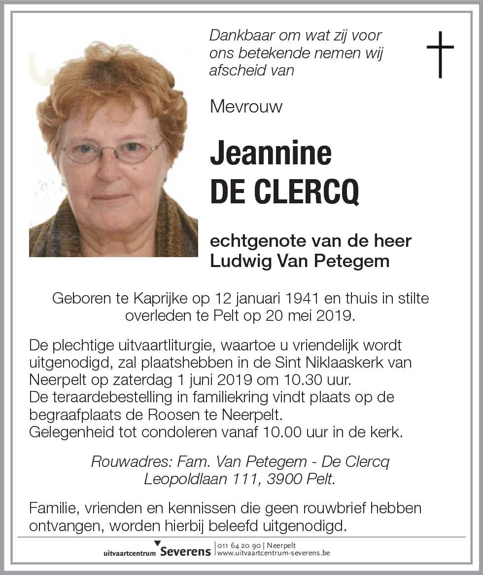 Jeannine De Clercq