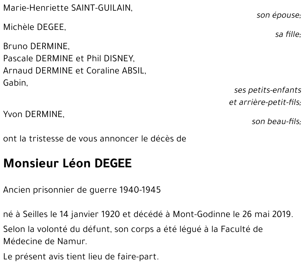 Léon DEGEE