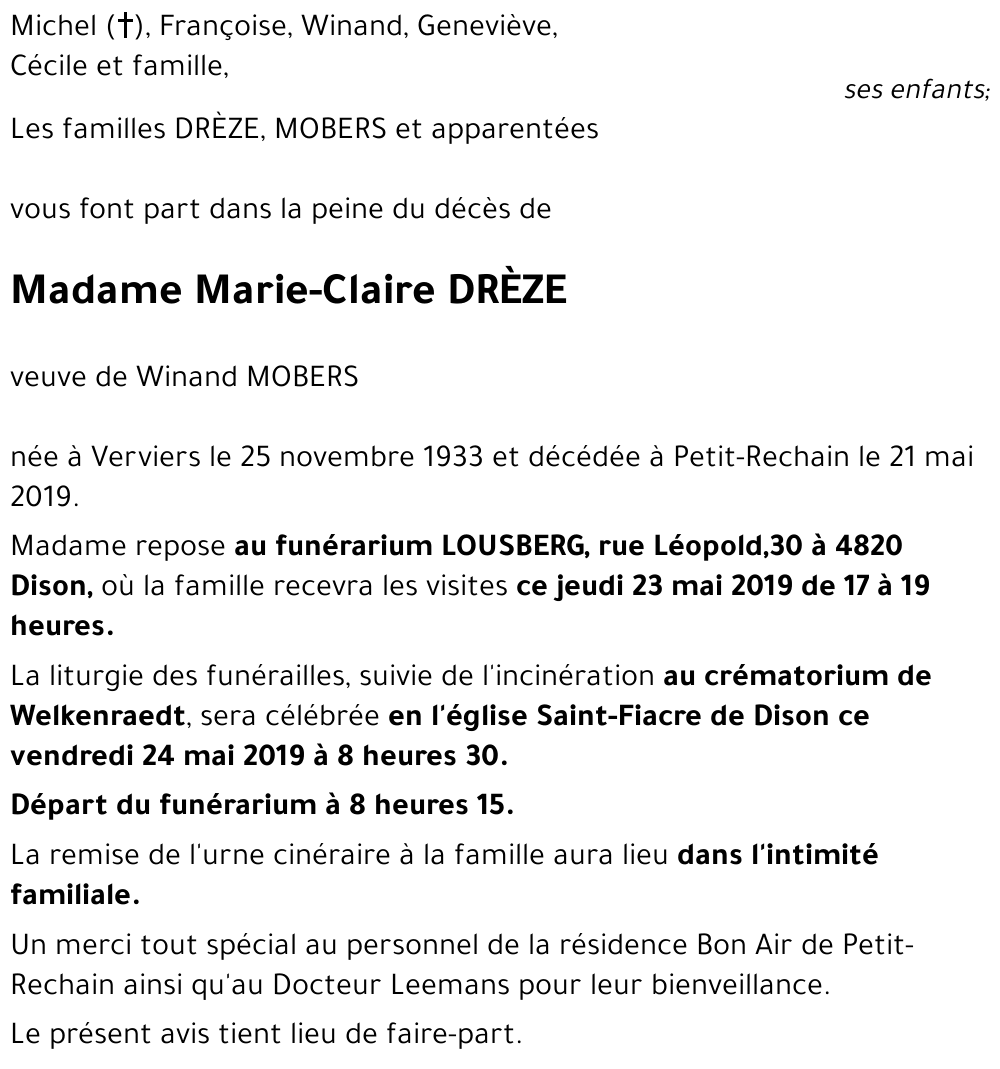 Marie-Claire DRÈZE