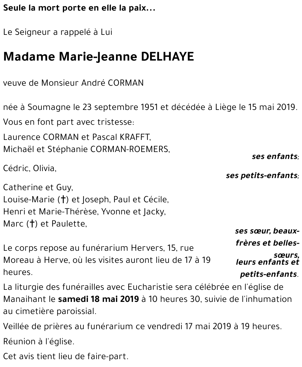 Marie-Jeanne DELHAYE