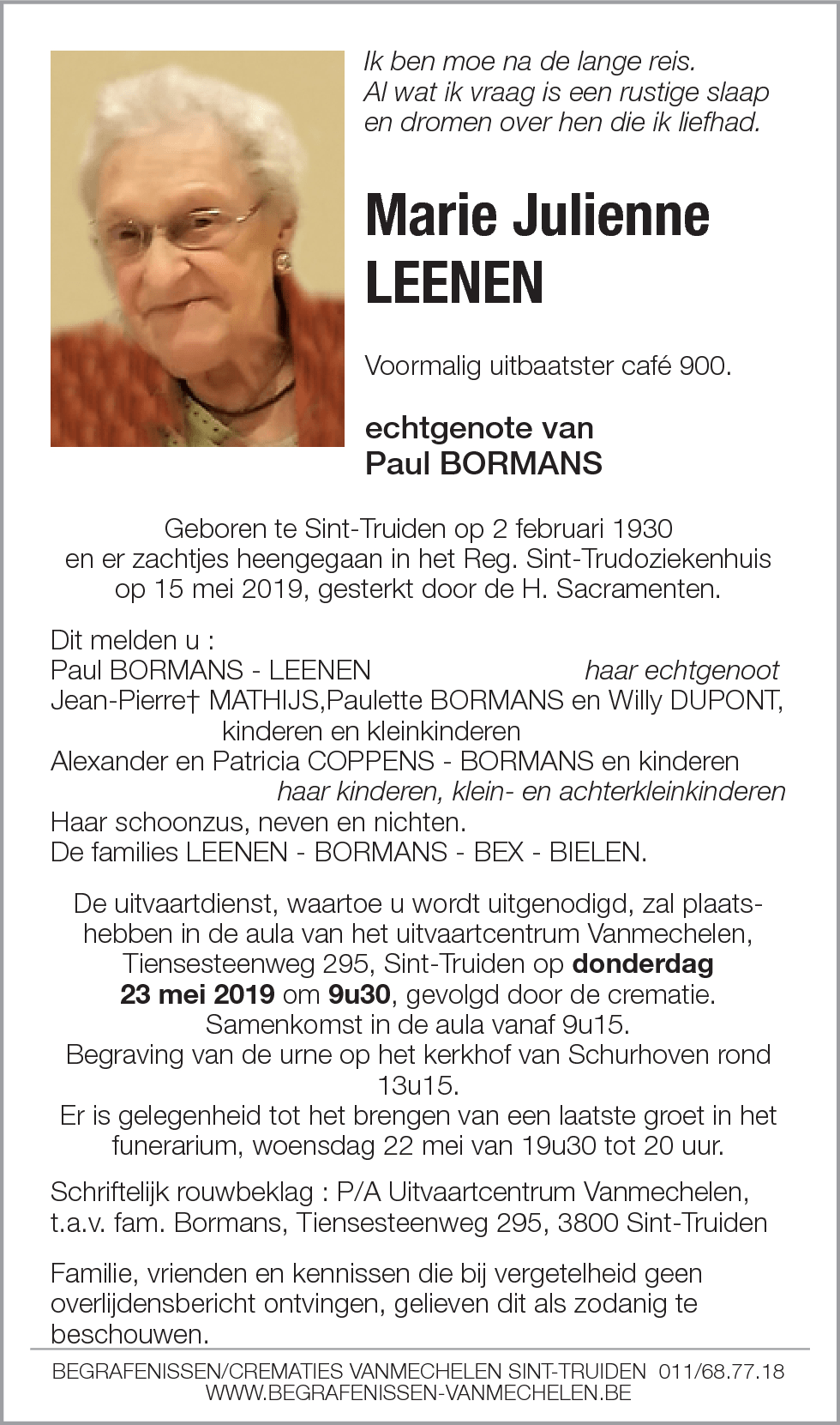 Marie Julienne LEENEN