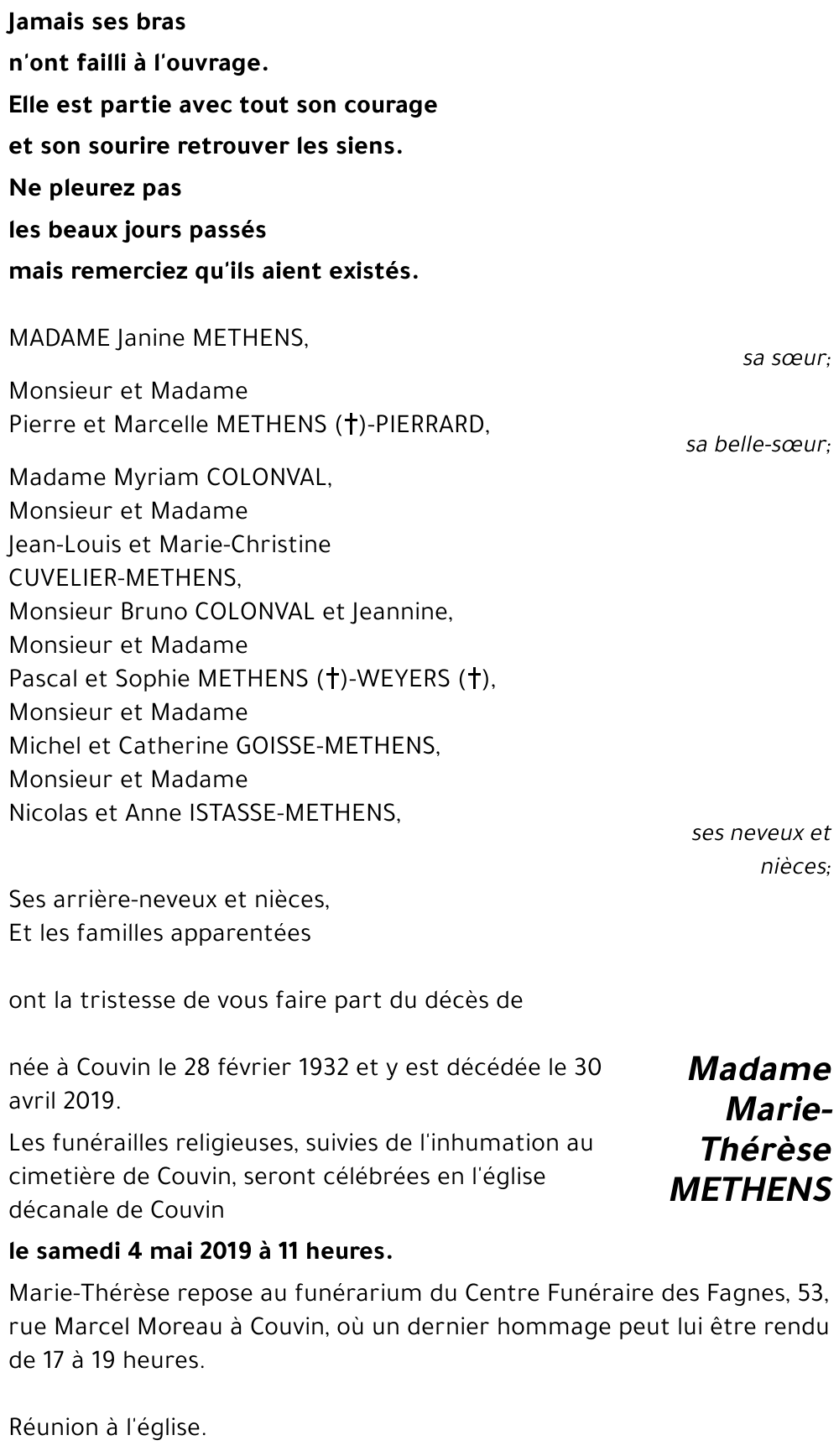 Marie-Thérèse METHENS