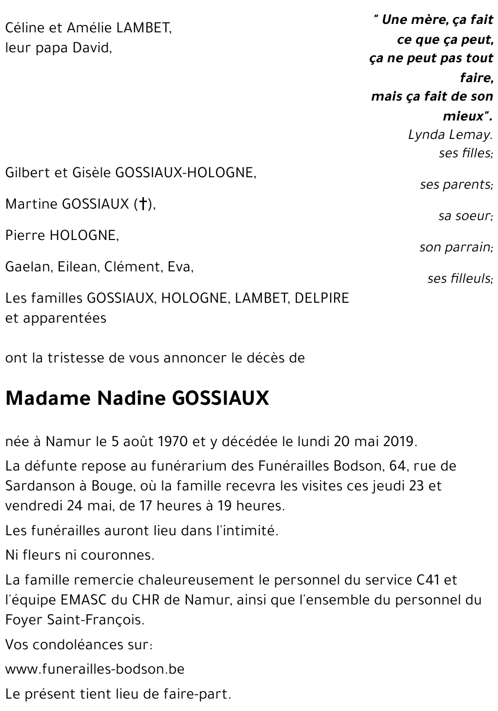 Nadine GOSSIAUX