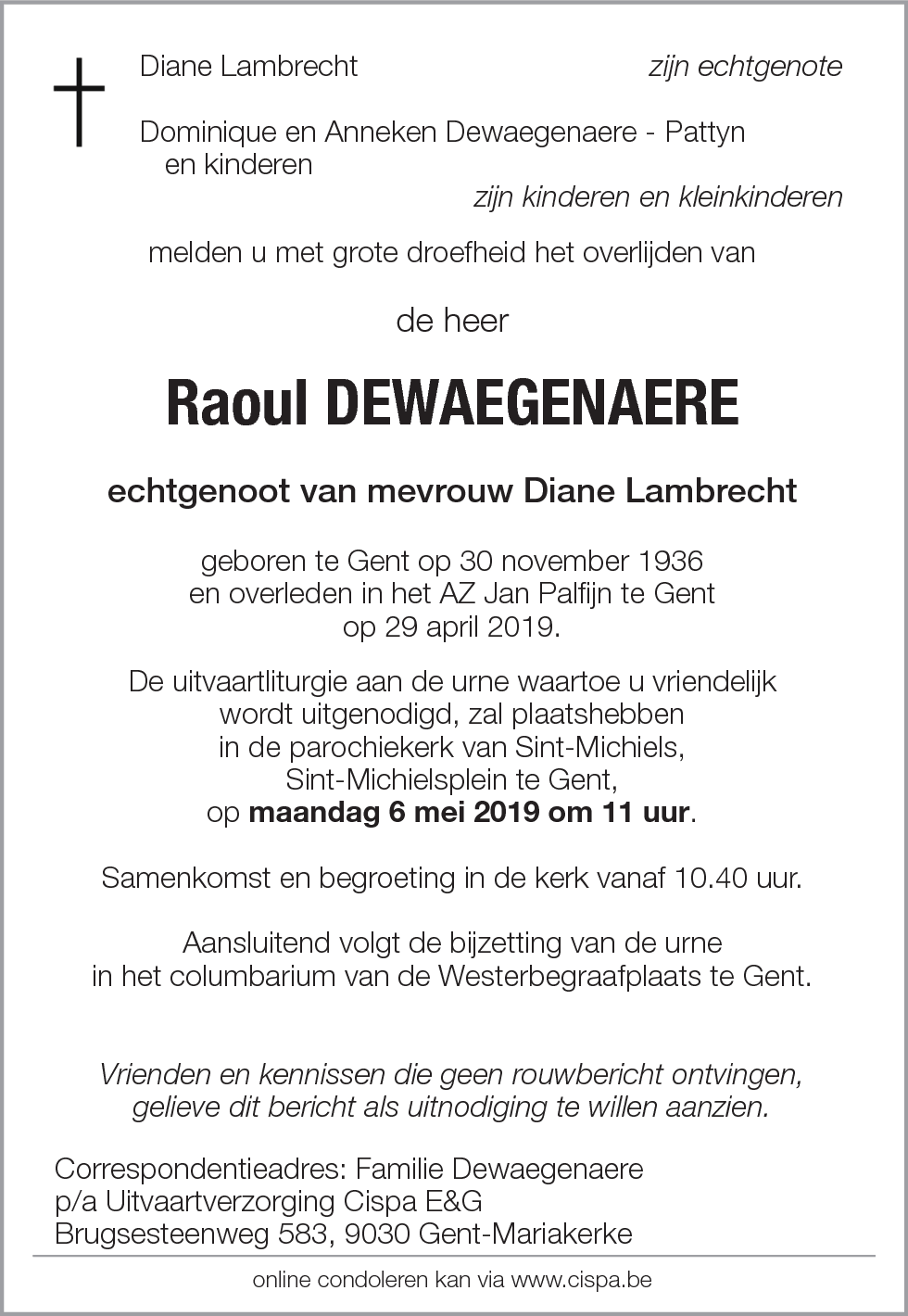 Raoul Dewaegenaere