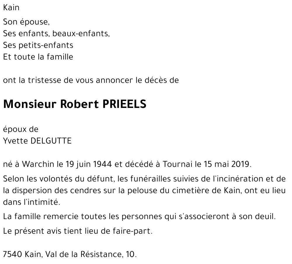 Robert PRIEELS