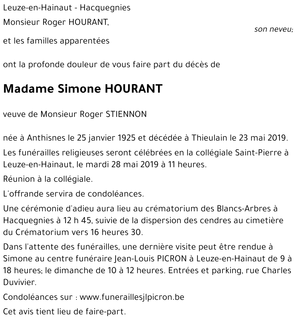 Simone HOURANT