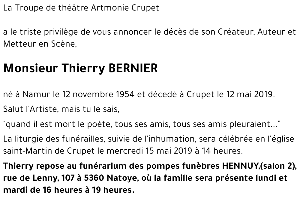 Thierry BERNIER