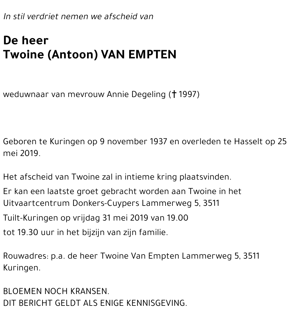 Twoine (Antoon) Van Empten