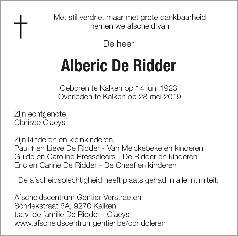 Alberic De Ridder