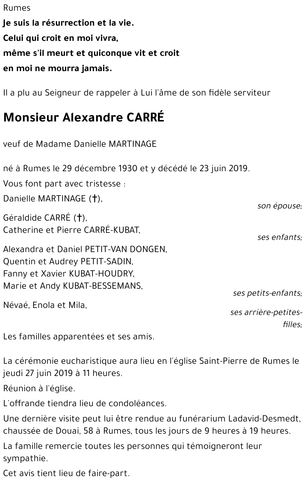 Alexandre CARRÉ