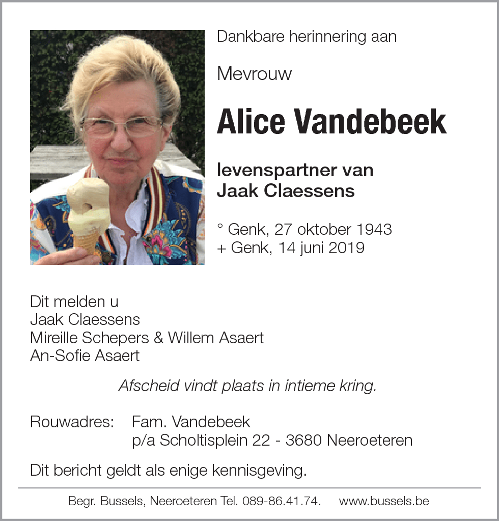 Alice VANDEBEEK