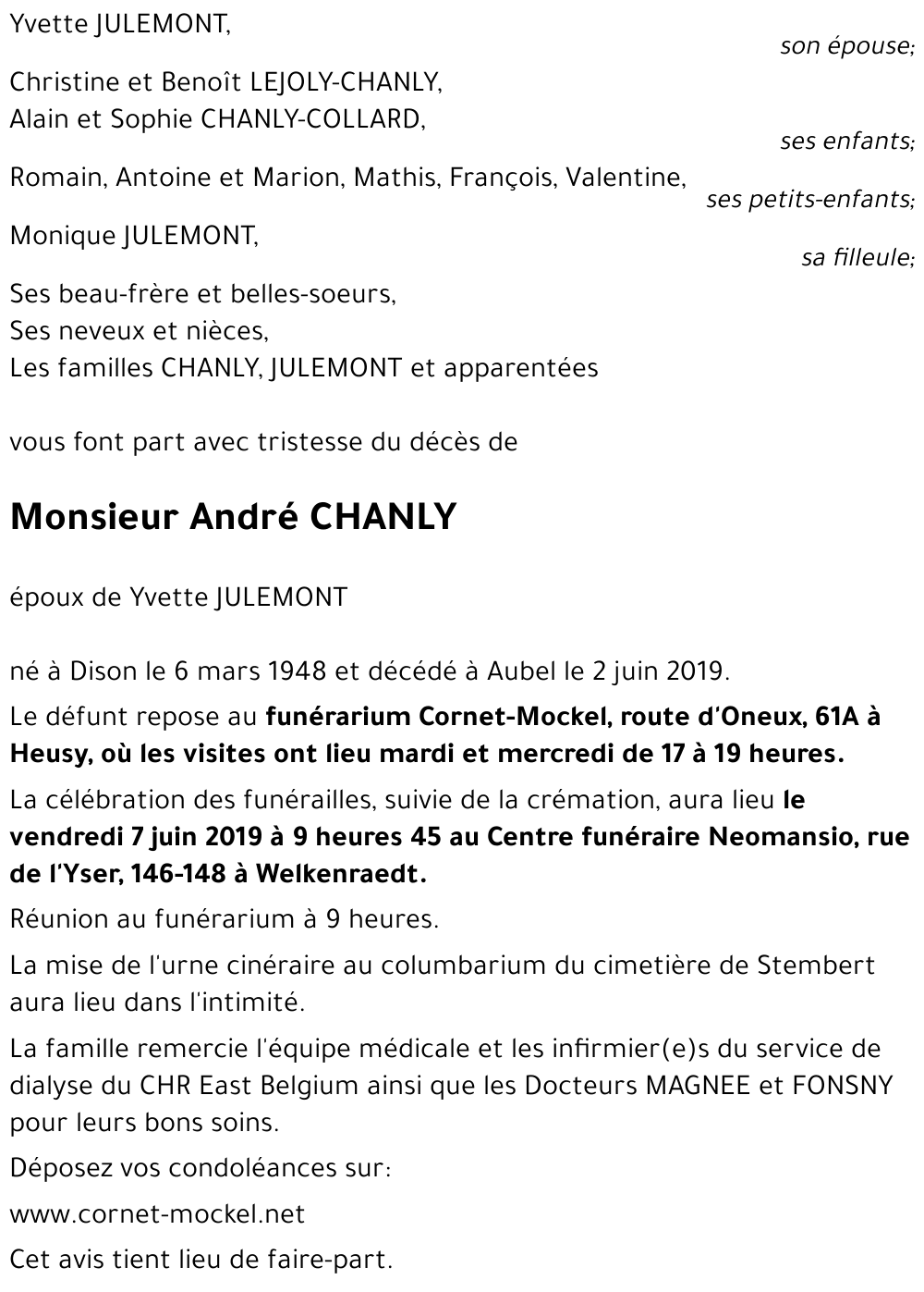 André CHANLY