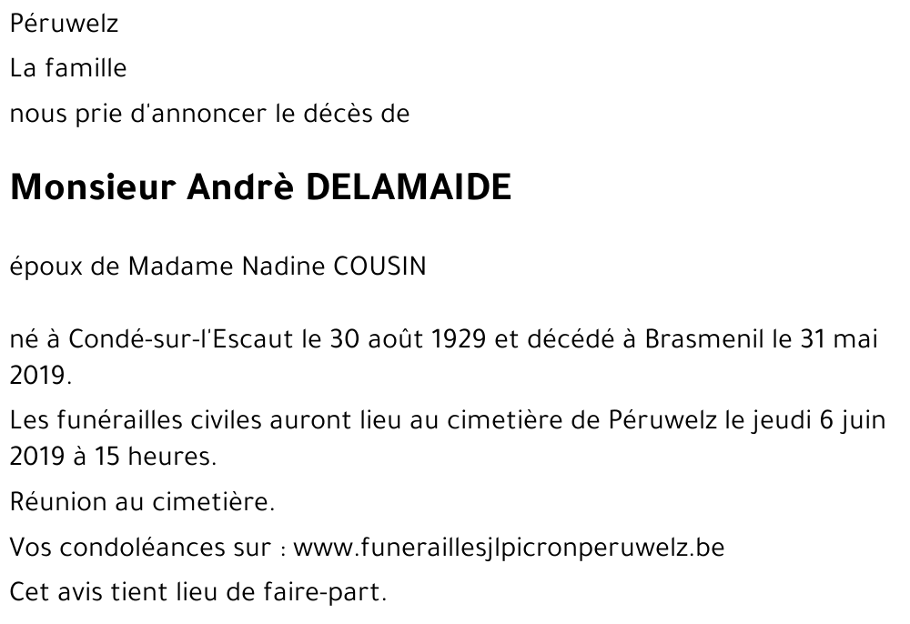 Andrè DELAMAIDE