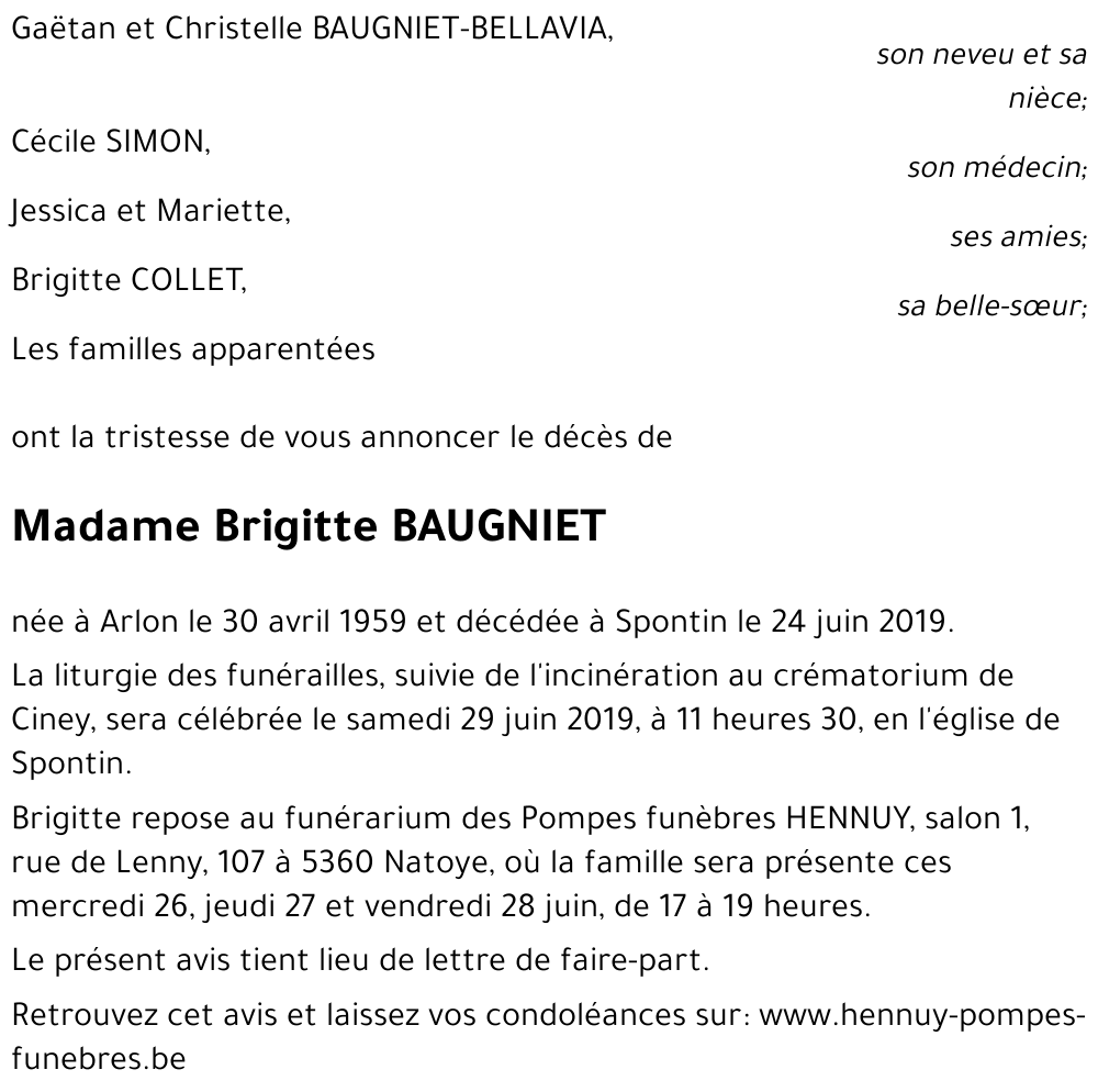 Brigitte BAUGNIET