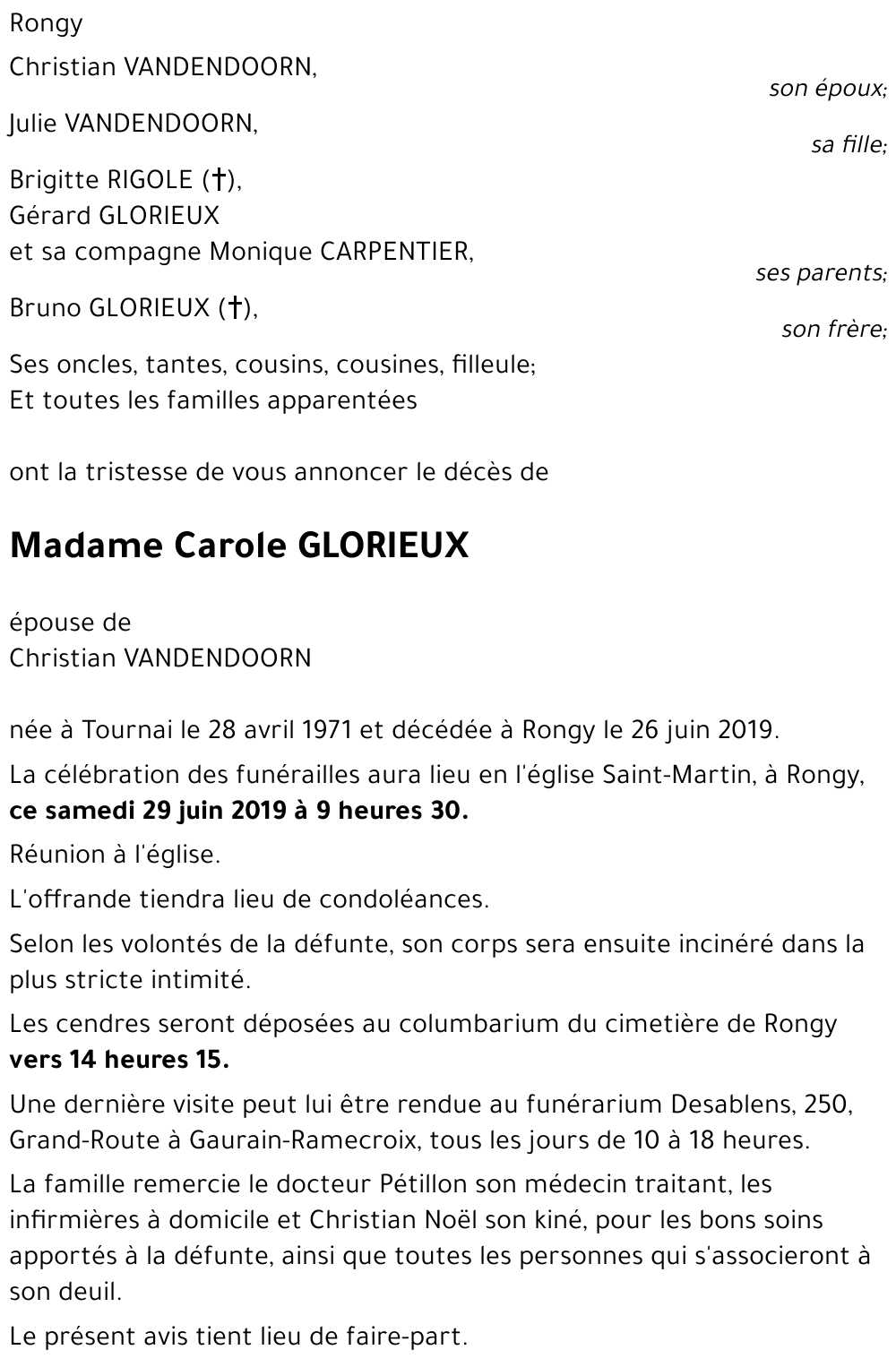 Carole GLORIEUX
