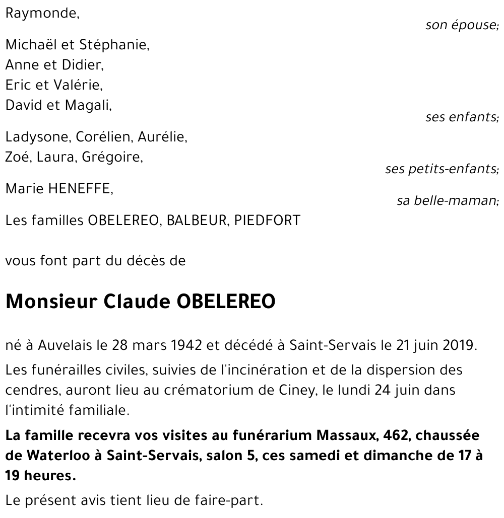 Claude OBELEREO