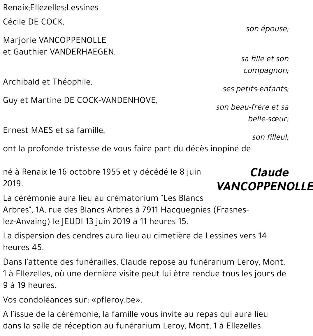 Claude Vancoppenolle