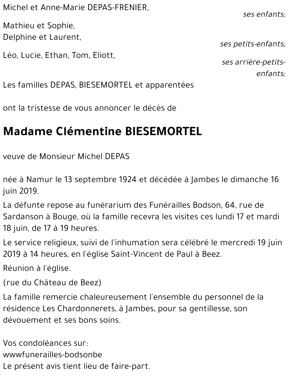Clémentine BIESEMORTEL