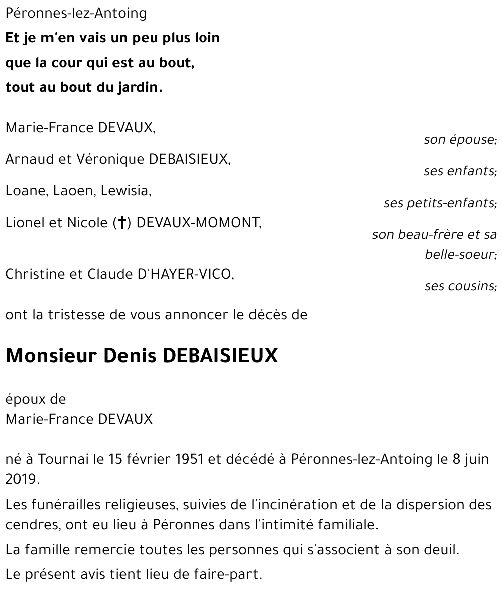 Denis DEBAISIEUX