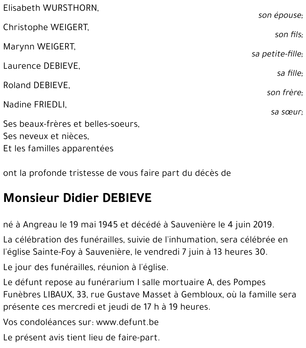 Didier DEBIEVE