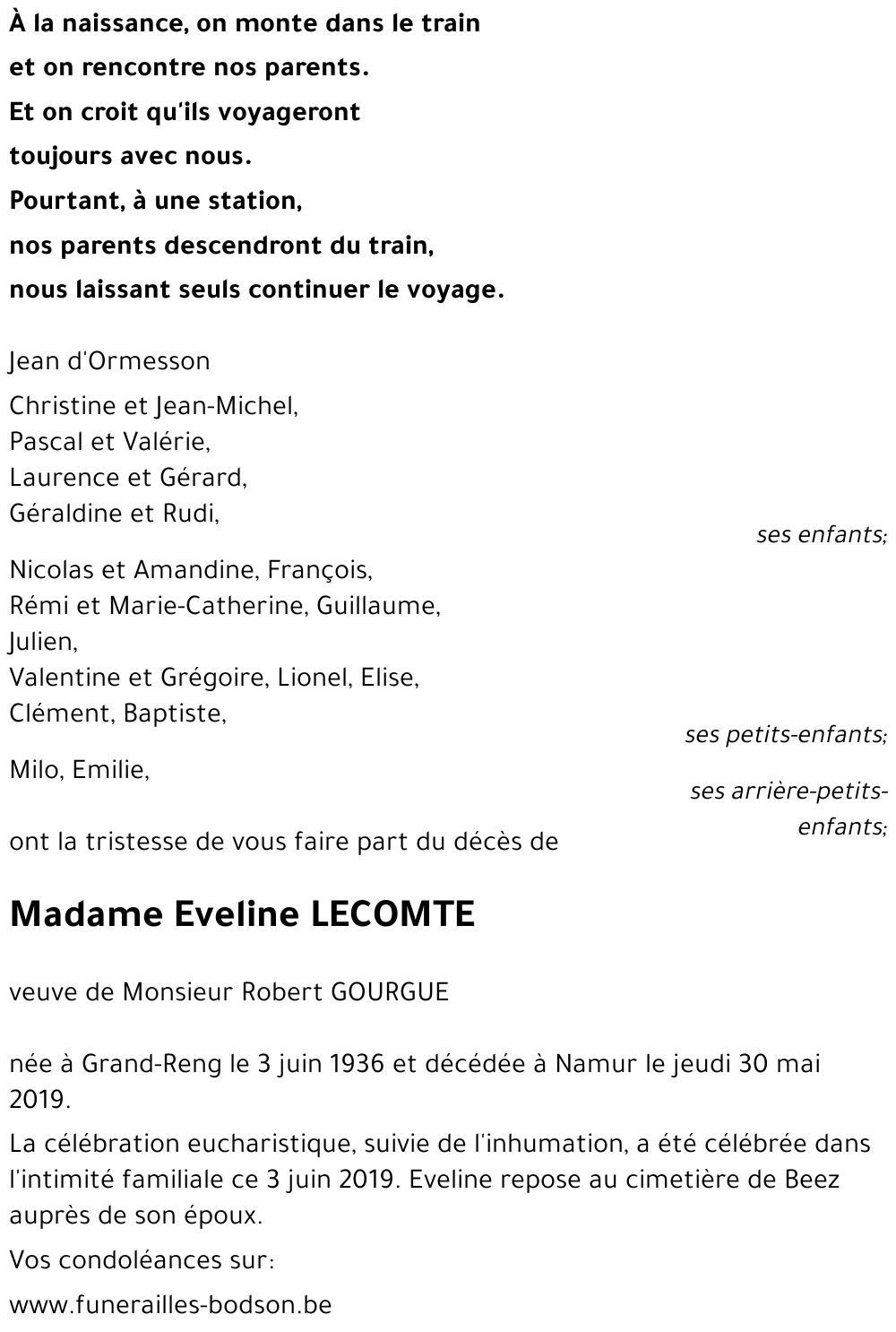 Eveline LECOMTE