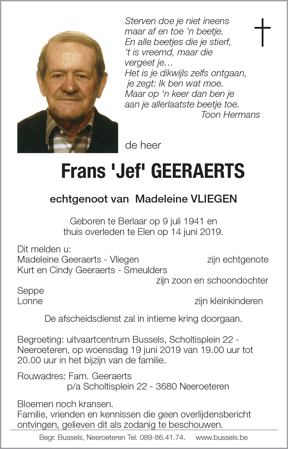 Frans 'Jef' Geeraerts