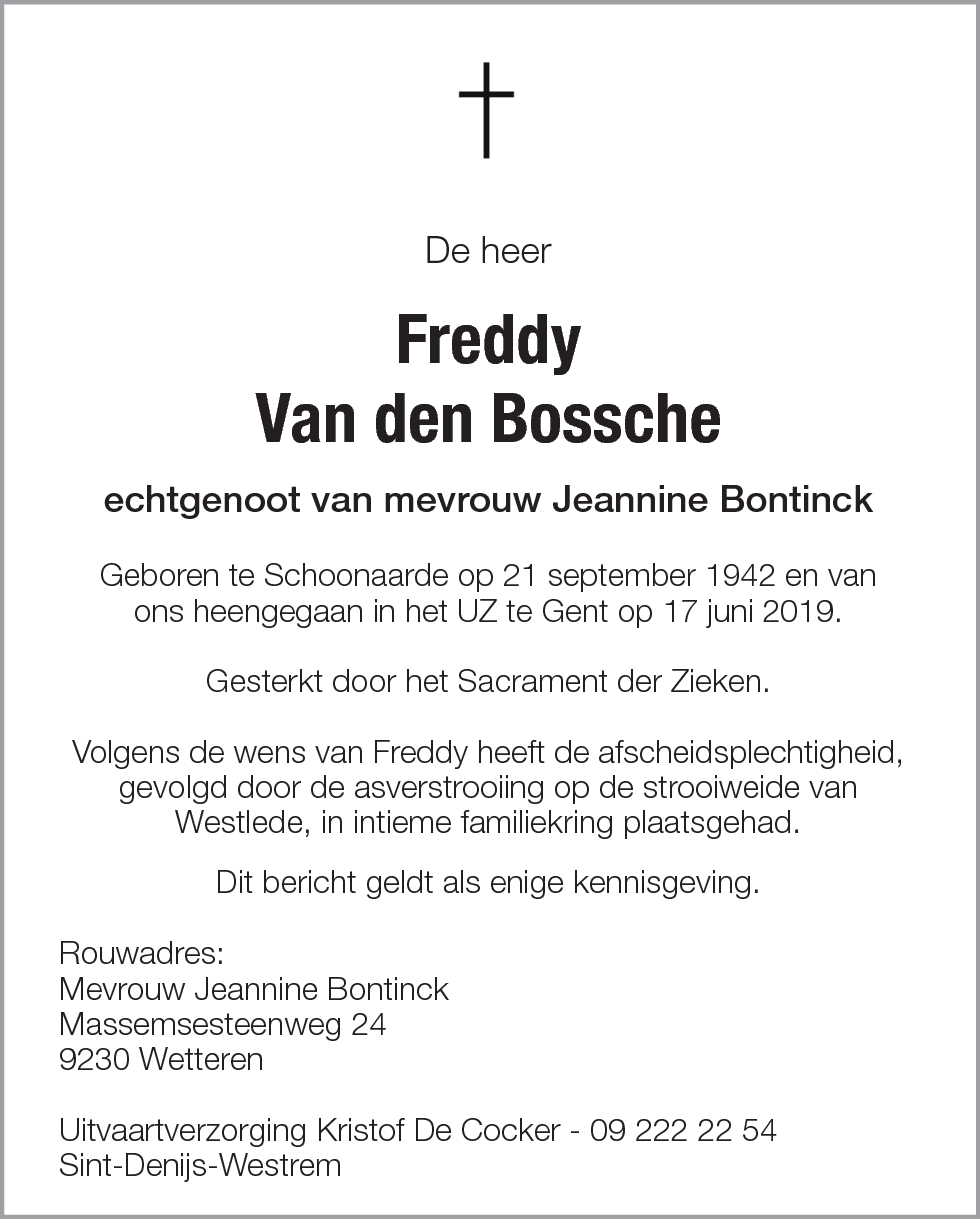 Freddy Van den Bossche