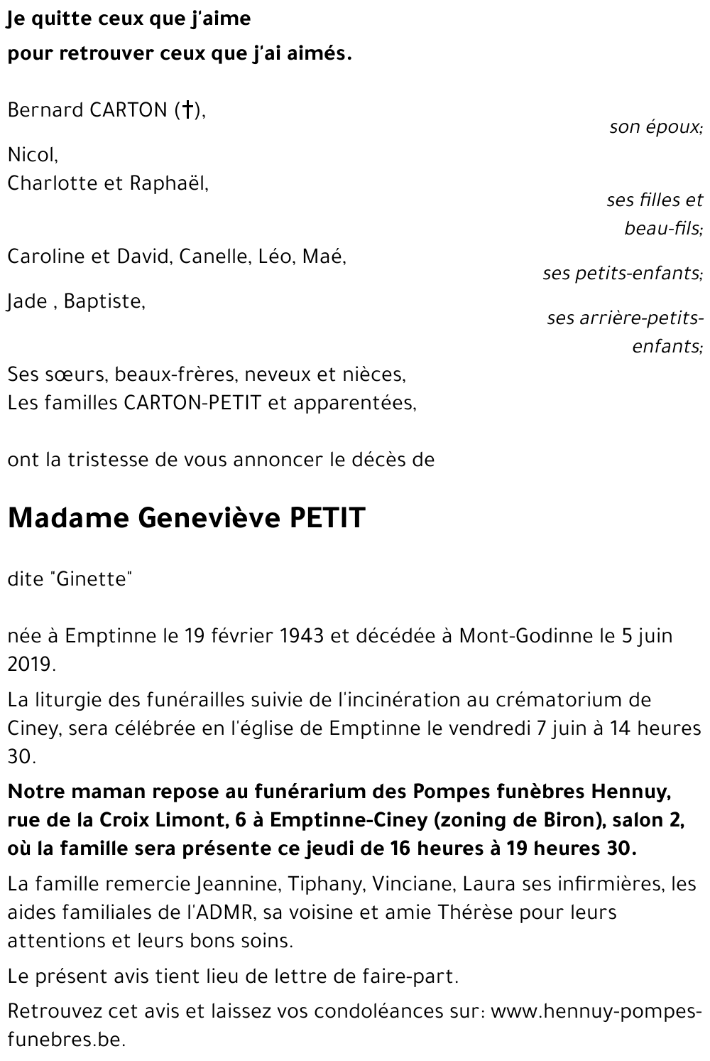 Geneviève PETIT