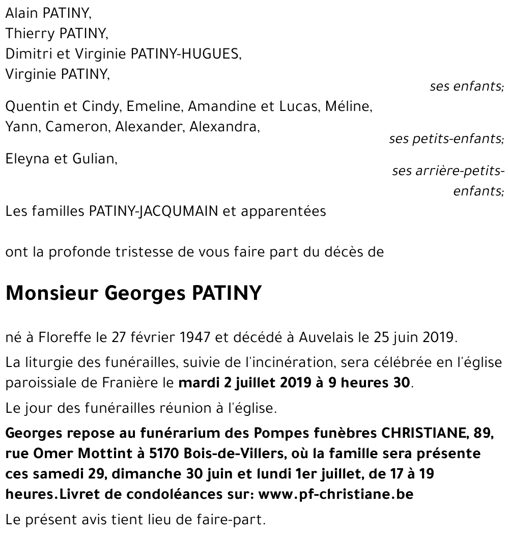 Georges PATINY