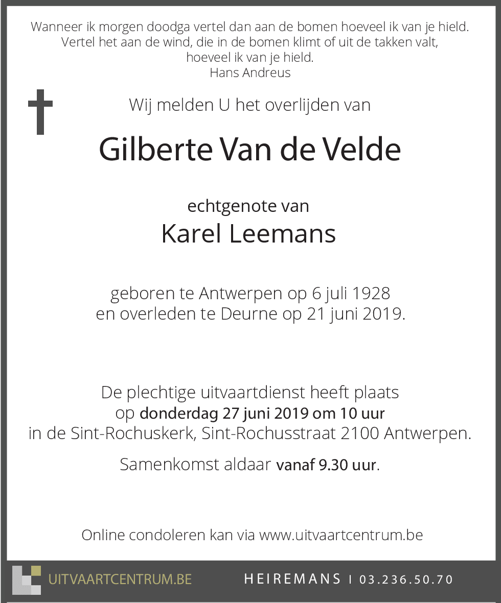 Gilberte Van de Velde