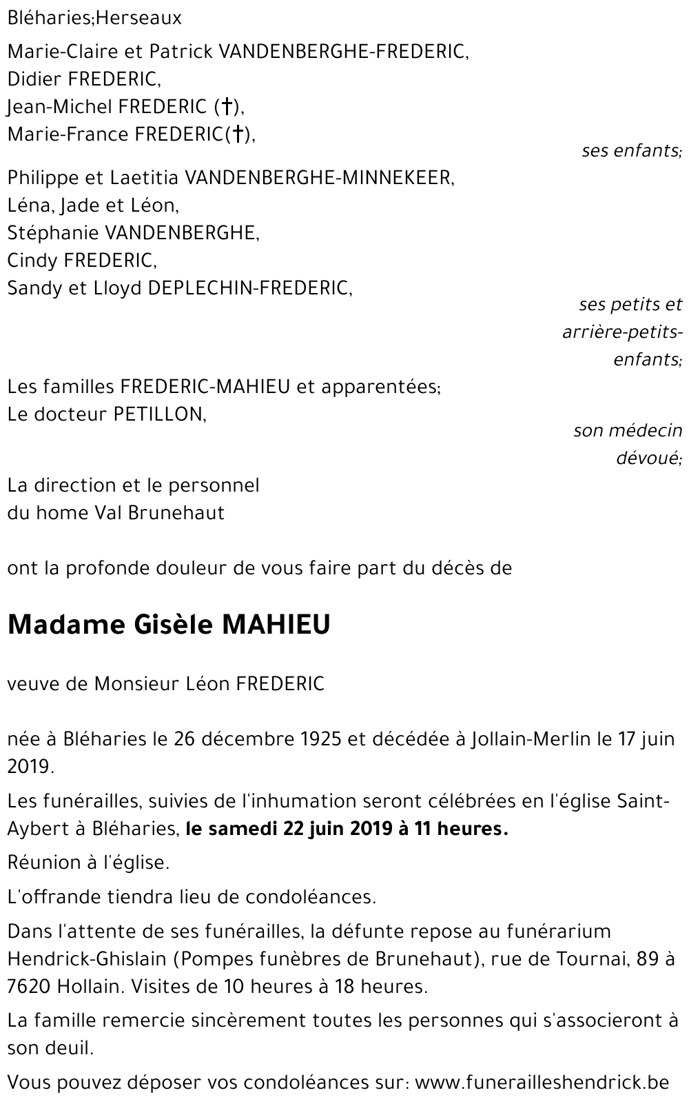 Gisèle MAHIEU