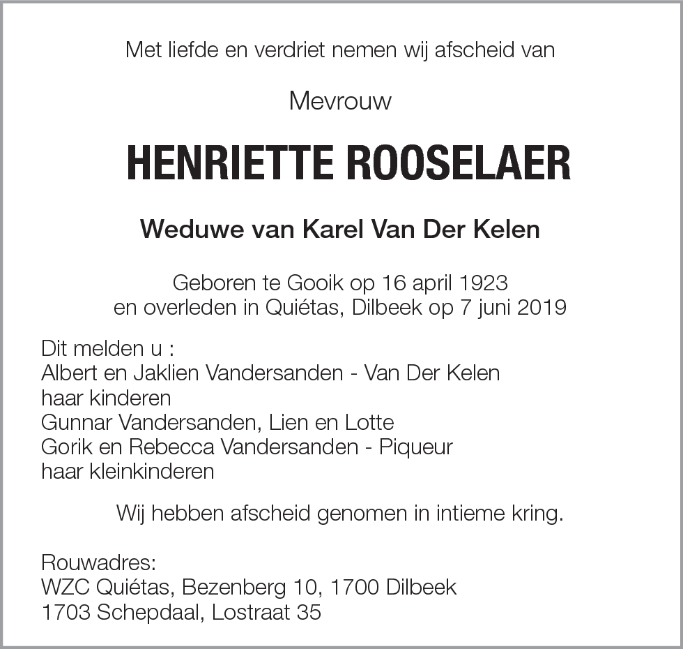 HENRIETTE ROOSELAER