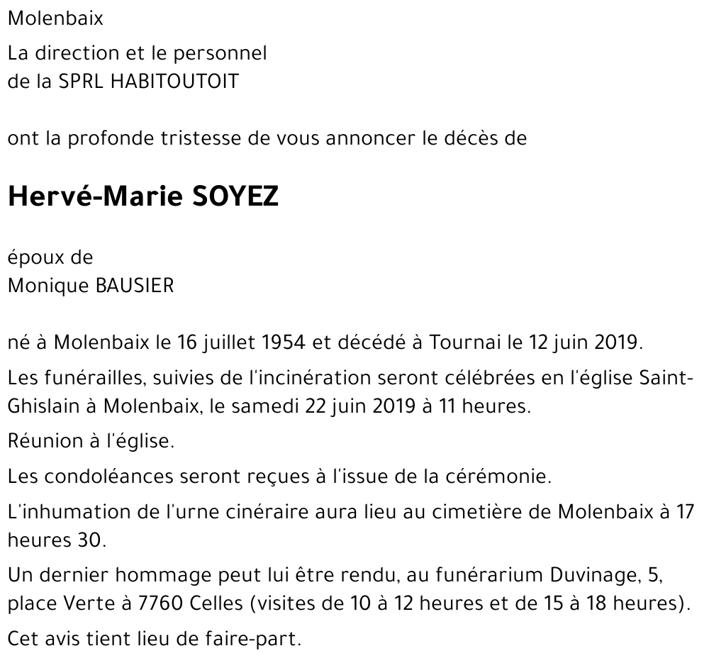 Hervé-Marie SOYEZ