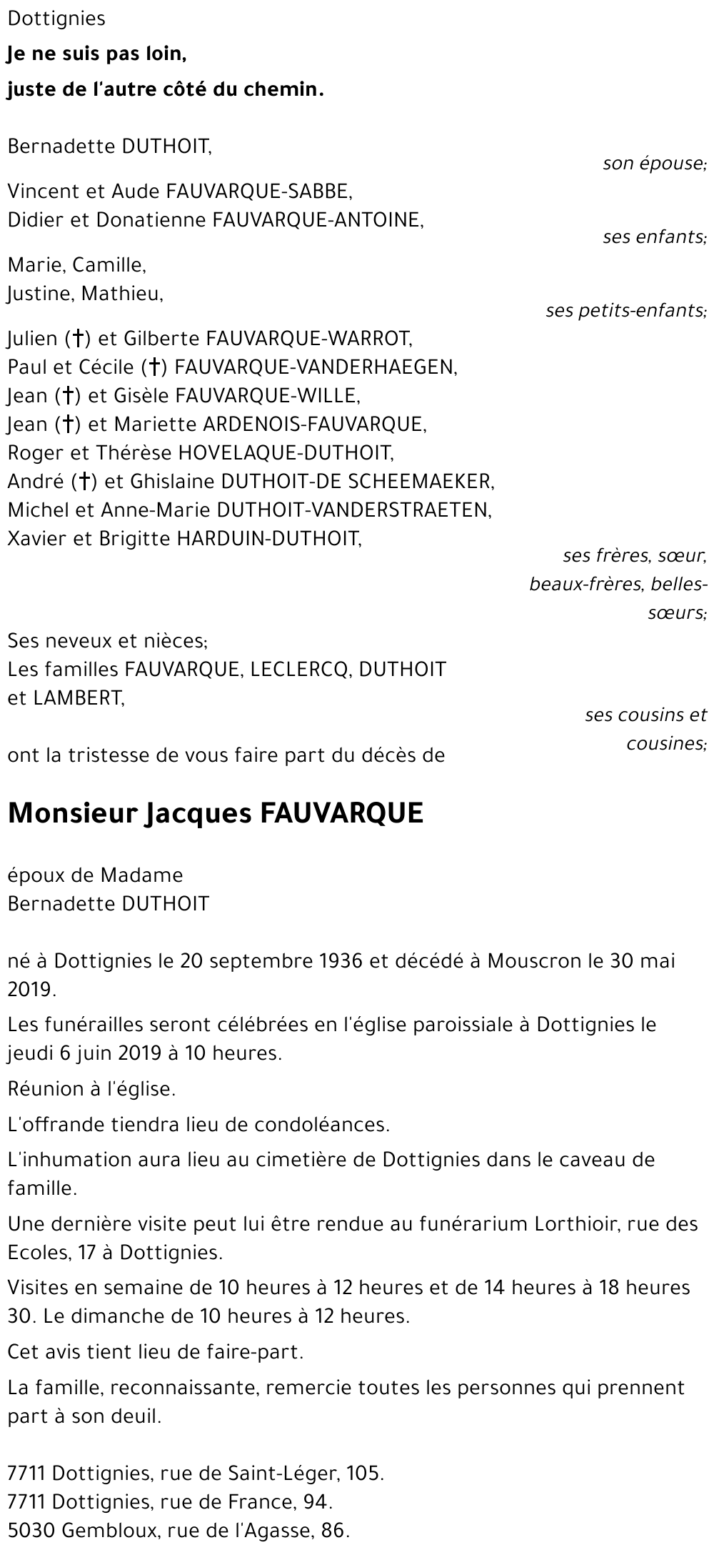 Jacques FAUVARQUE