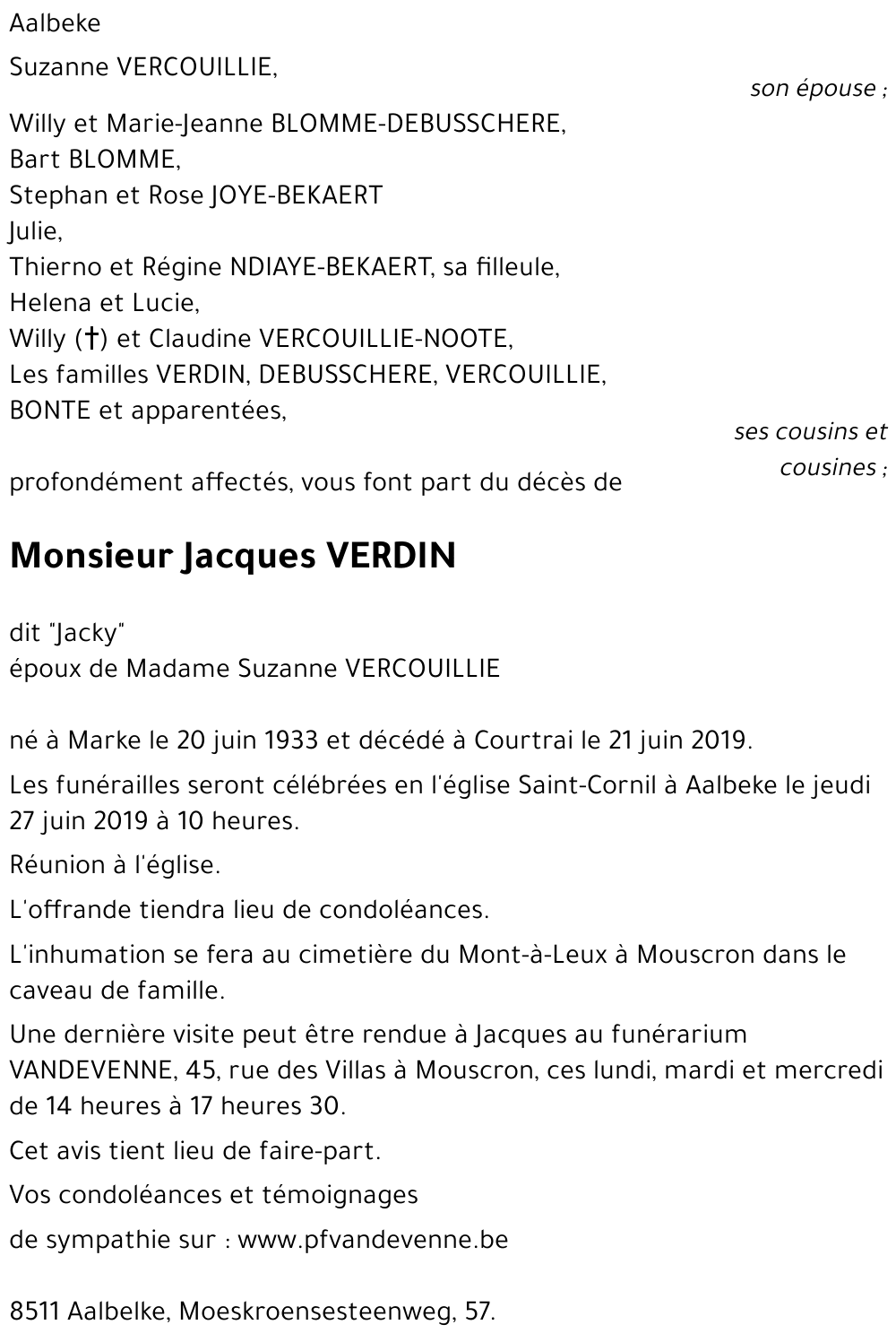 Jacques VERDIN