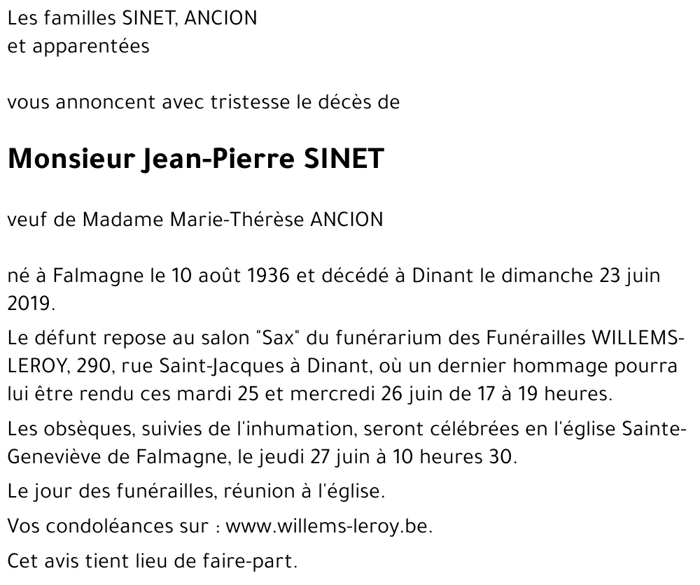 Jean-Pierre SINET