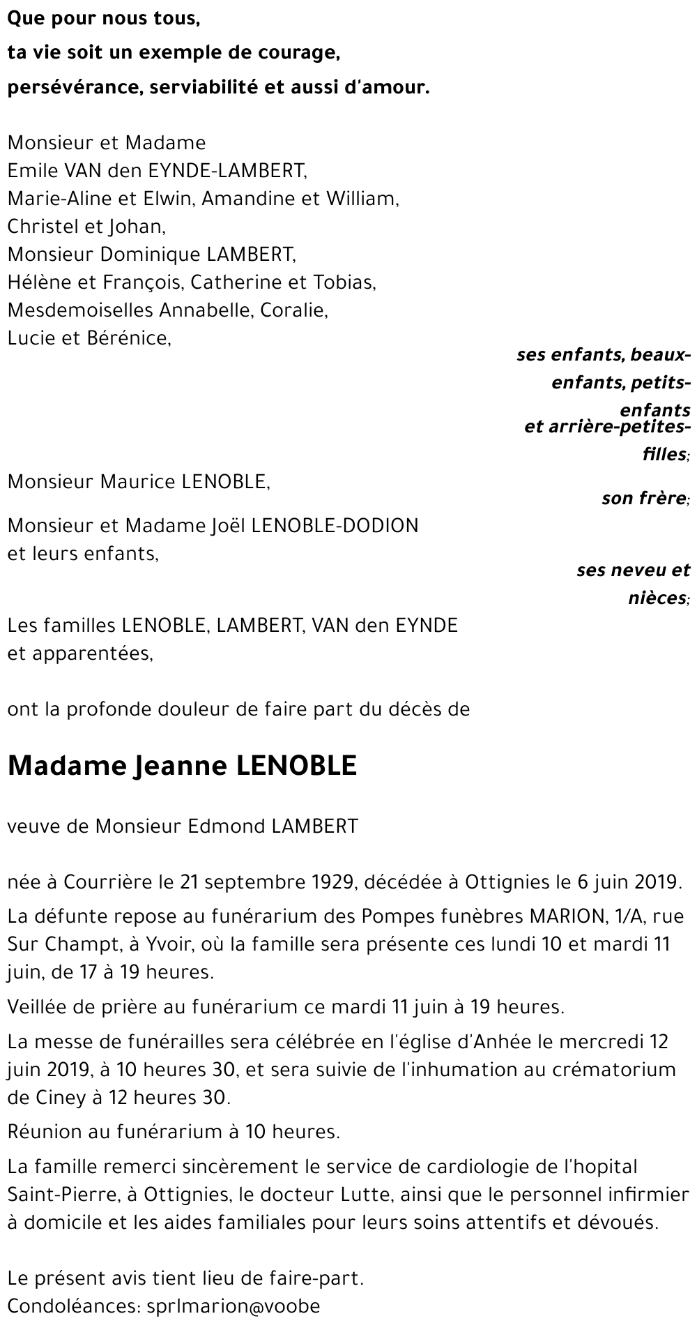 Jeanne Lenoble