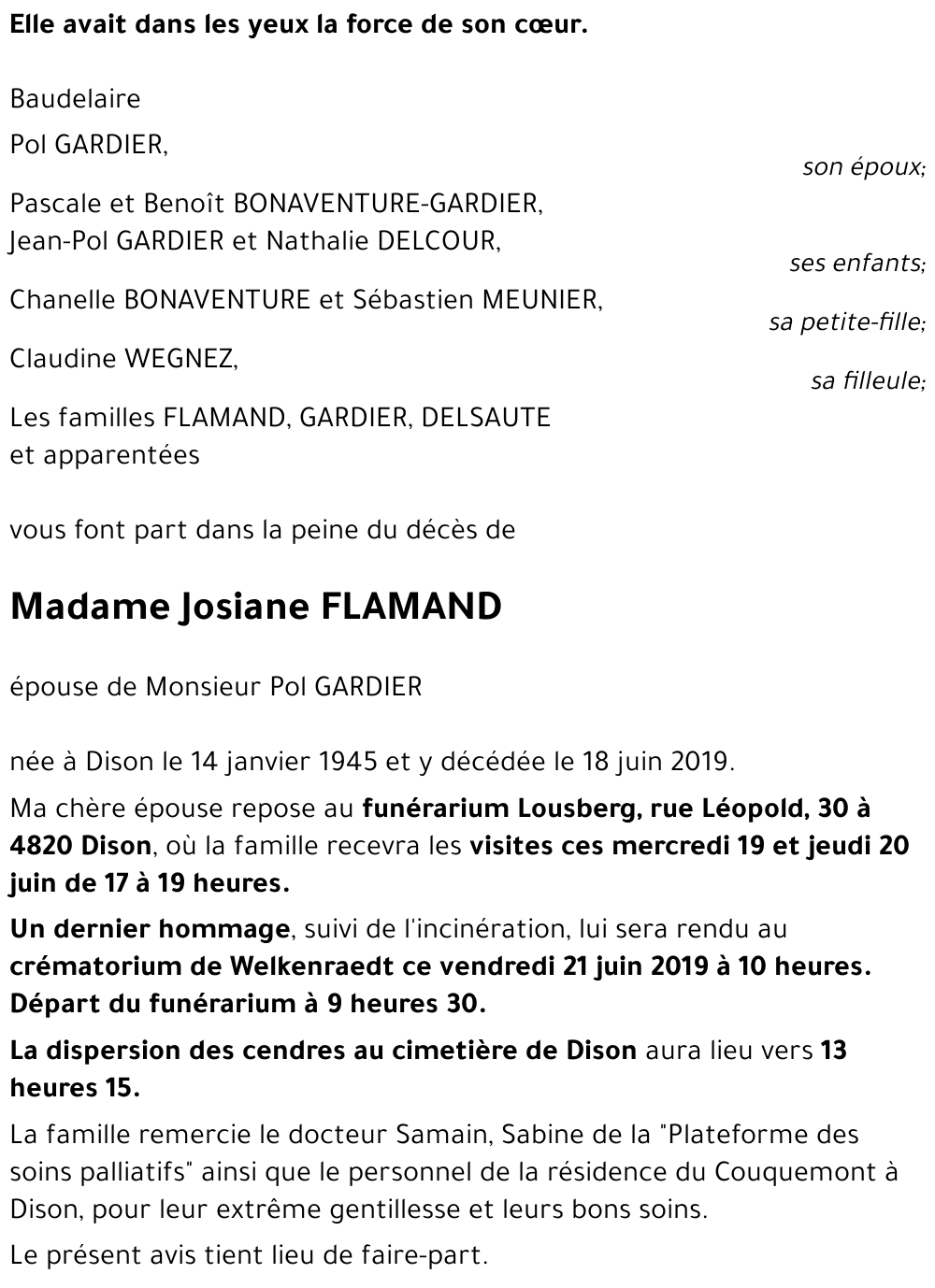 Josiane FLAMAND