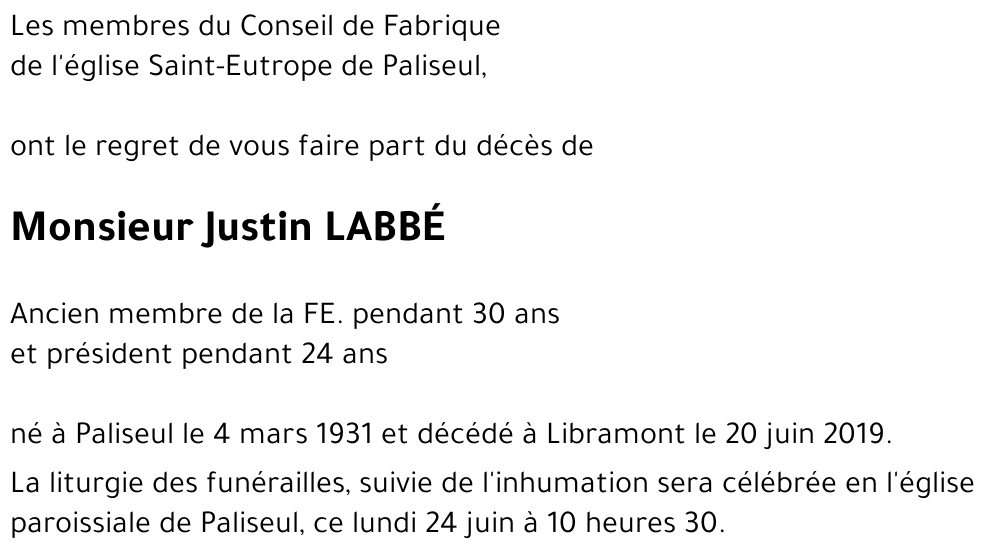 Justin LABBÉ