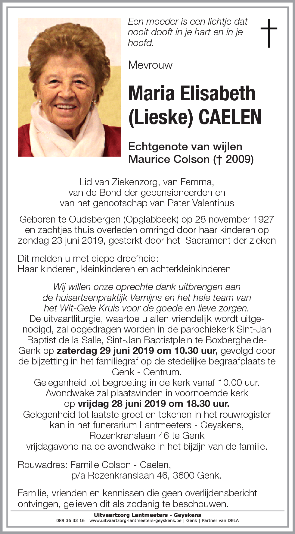 Maria Elisabeth CAELEN