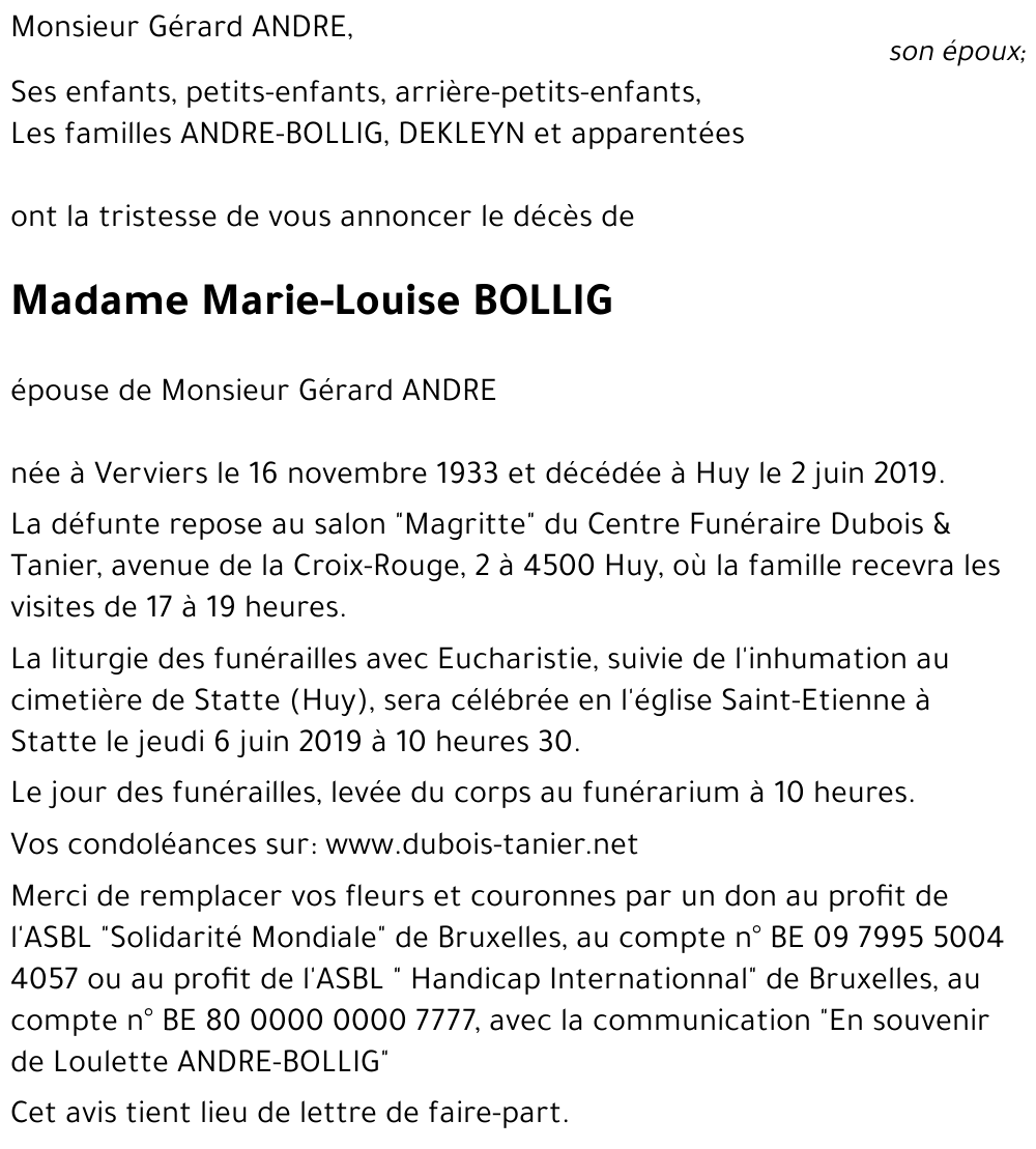 Marie-Louise BOLLIG