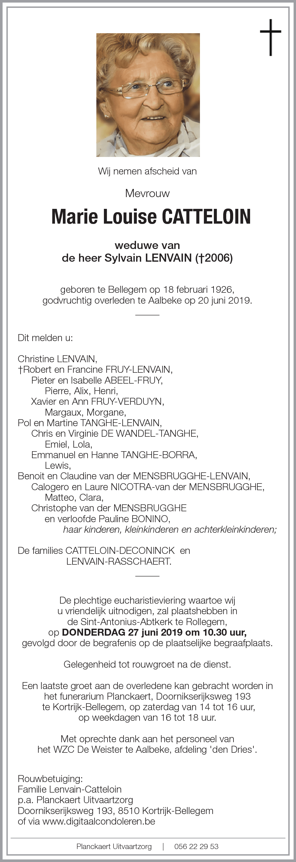 Marie Louise CATTELOIN