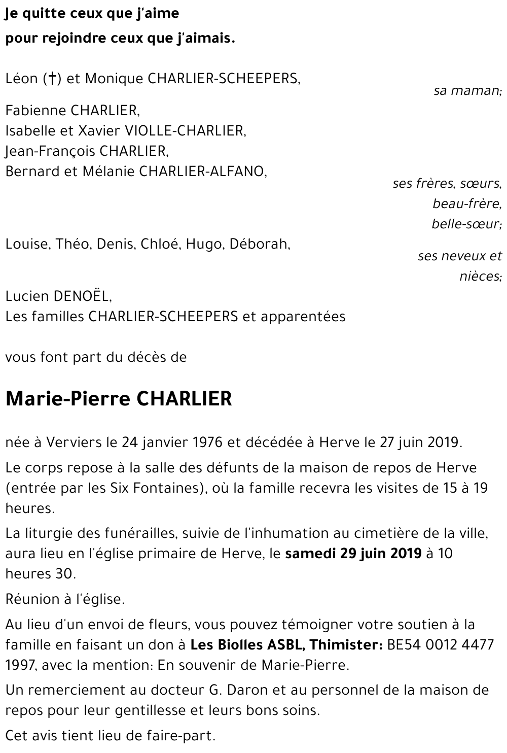 Marie-Pierre CHARLIER