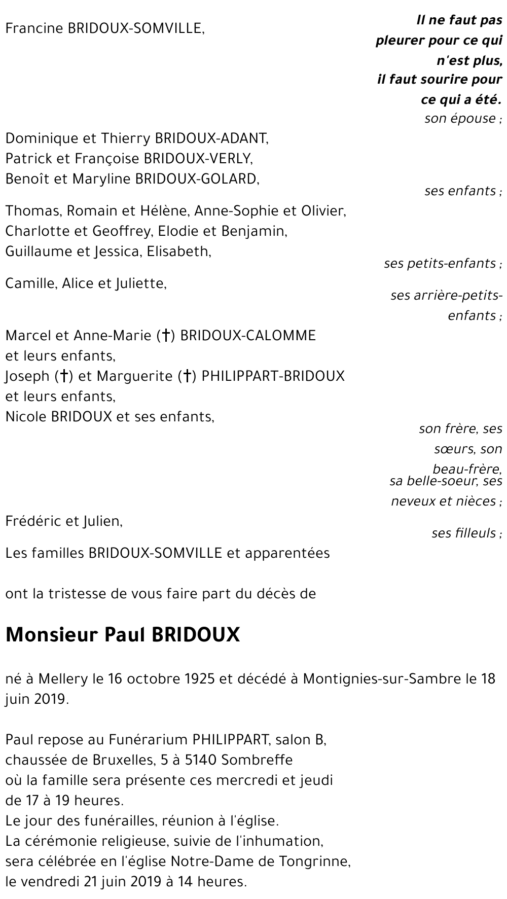 Paul BRIDOUX