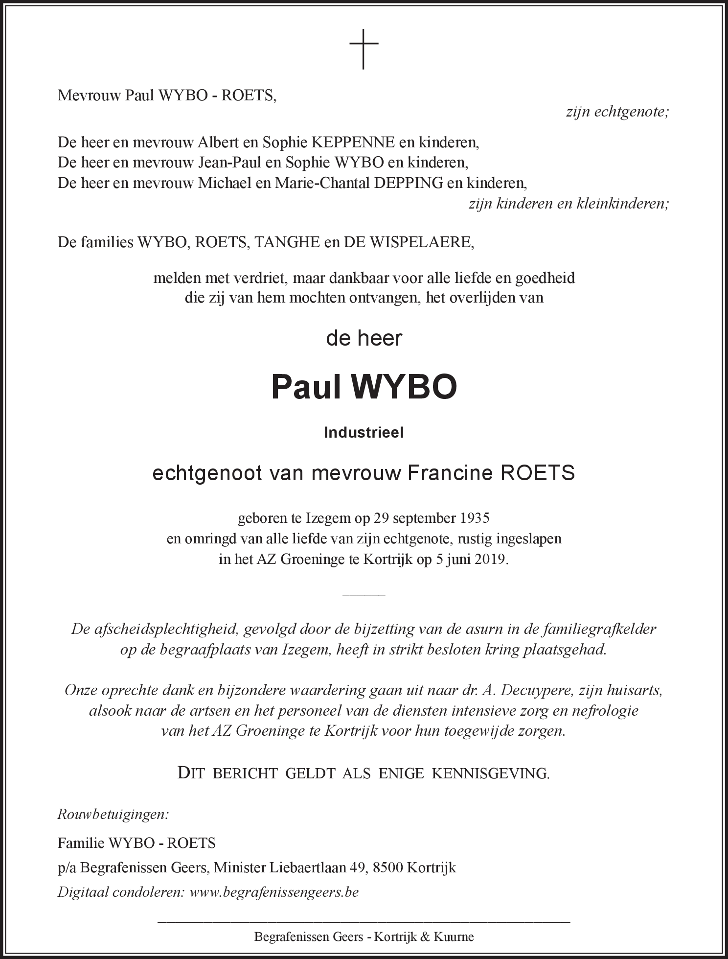 Paul WYBO