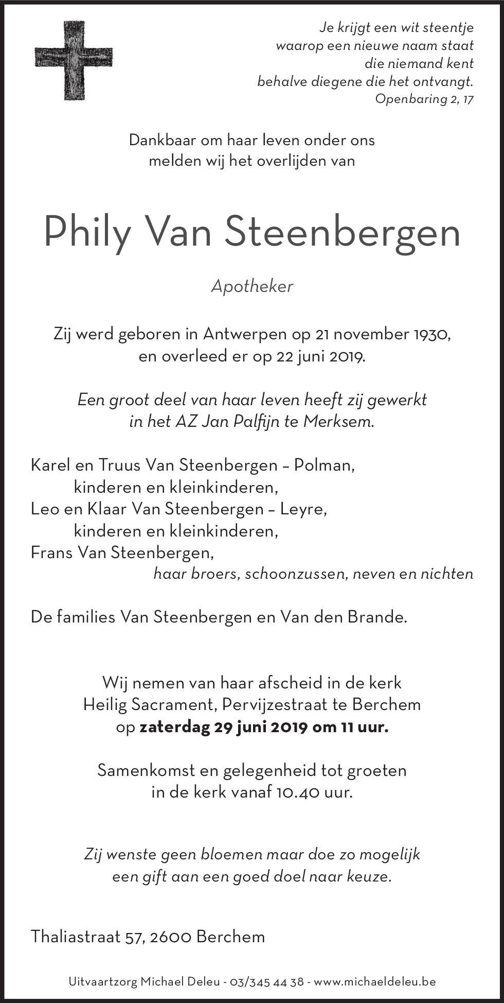 Philomena Van Steenbergen