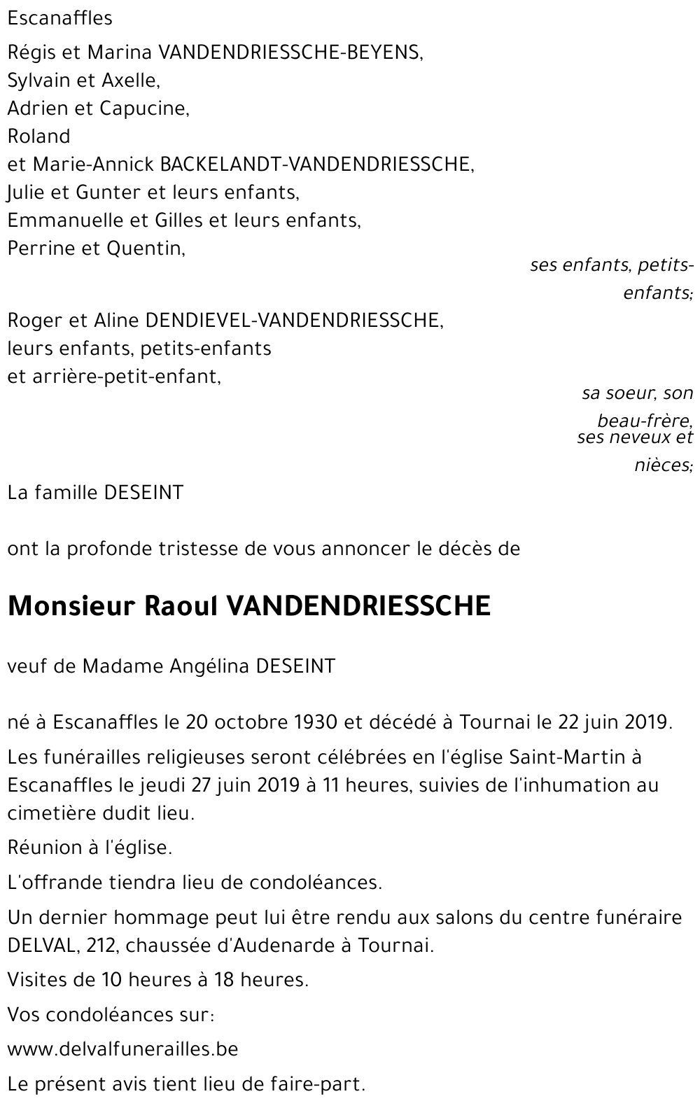 Raoul VANDENDRIESSCHE