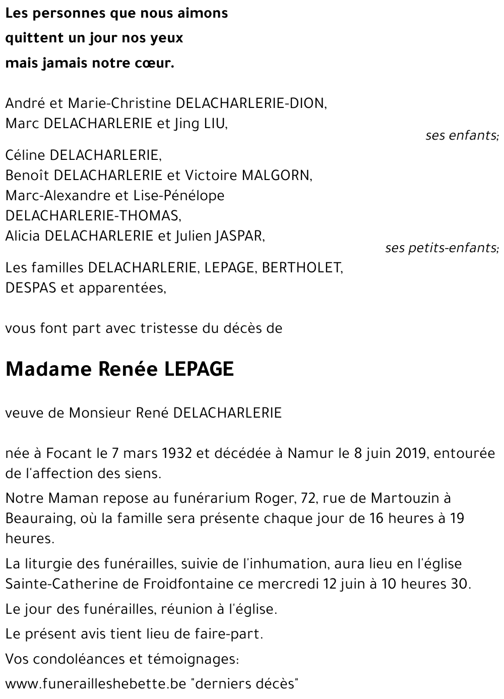 Renée LEPAGE